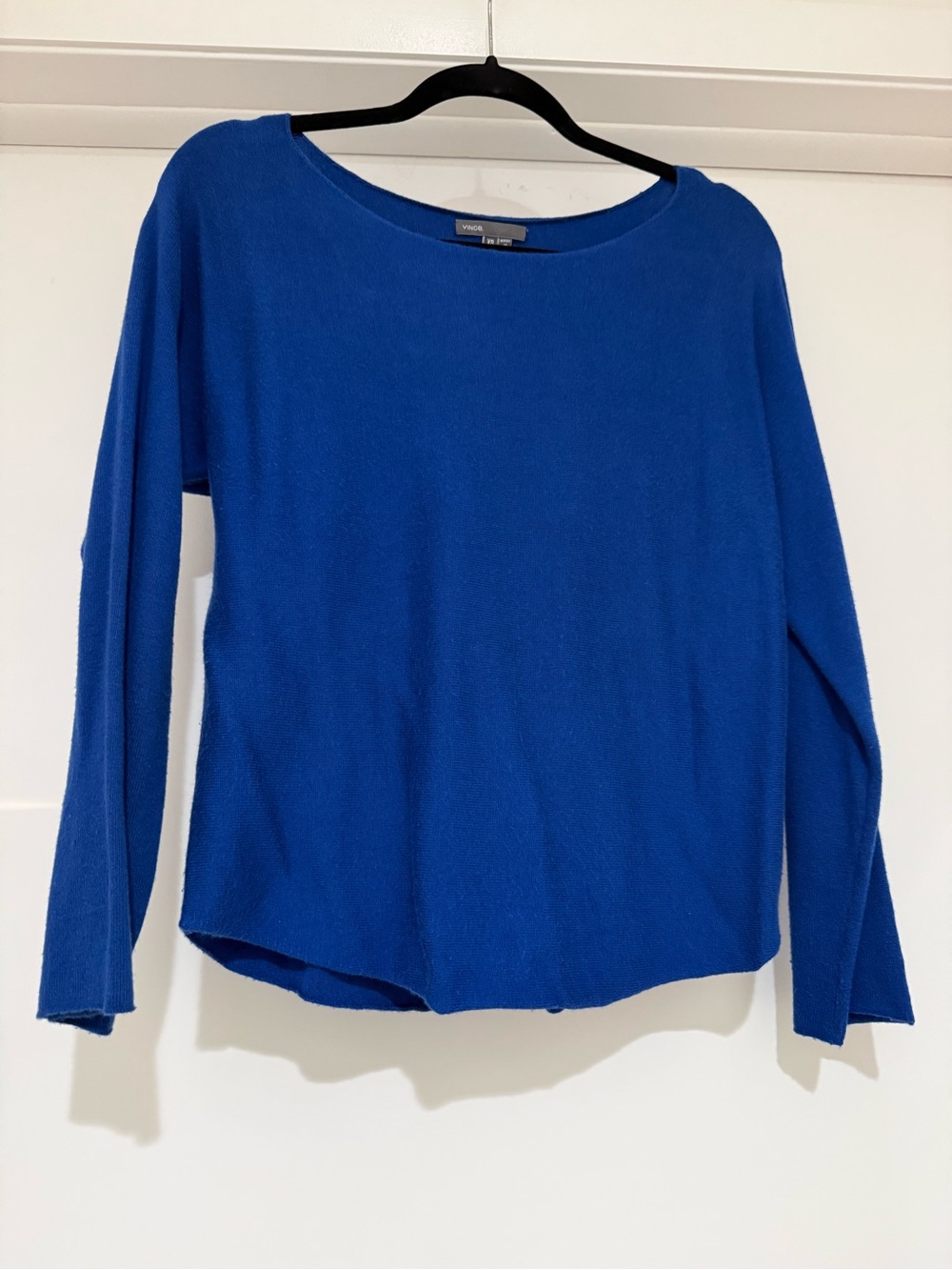 Vince Royal Blue Long-Sleeve Knit Top